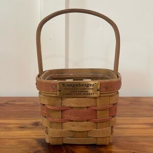 Vtg Longaberger 1986 Christmas Collection Candy Cane Basket
